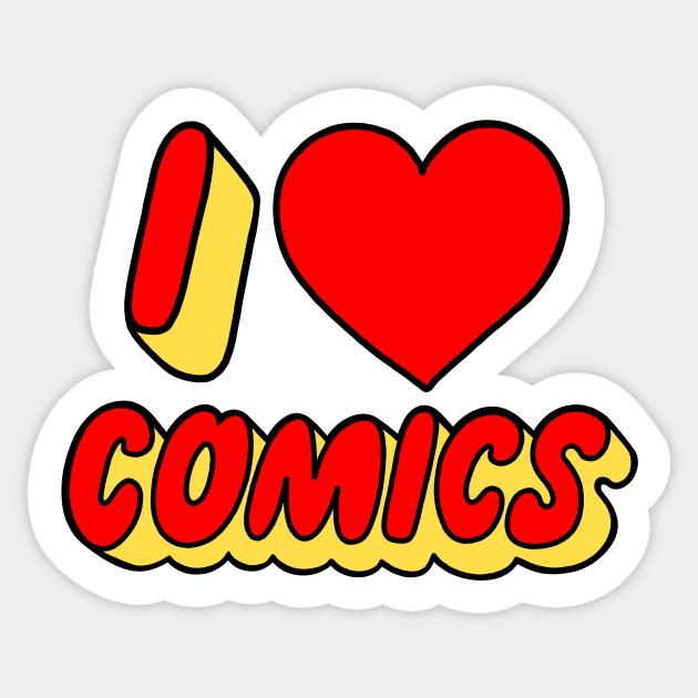 I Love Comics Sticker by elliotcomicart